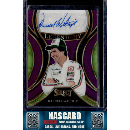2024 Panini Select Darrell Waltrip Legendary Signatures Purple Prizms #01/35 - NASCARD.shop
