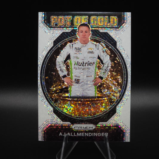 2023 Panini Prizm - Pot of Gold A.J. Allmendinger #PG8 White Sparkle Prizm