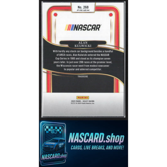 2025 Panini Select #268 Alan Kulwicki Silver NASCAR Logo
