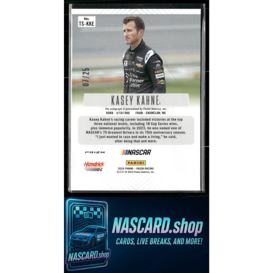 2024 Panini Prizm #TS-KKE Kasey Kahne Throwback Signatures Mojo #/25