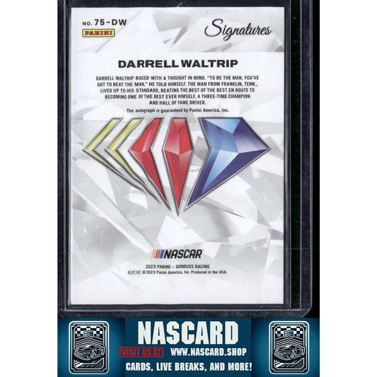 2023 National Treasures Darrell Waltrip 75th Anniversary Signatures Holo #/75