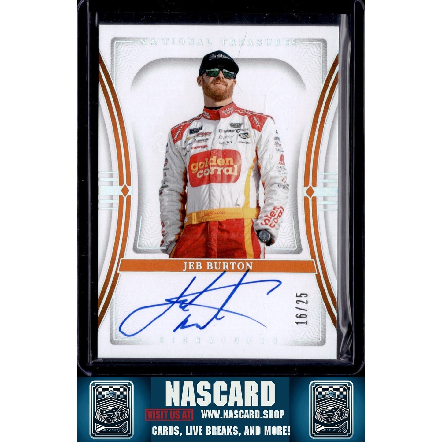 2024 Panini National Treasures #S-JBT Jeb Burton Signatures Holo Silver - NASCARD.shop