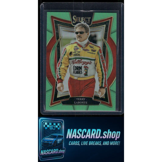 2025 Panini Select #12 Terry Labonte Neon Green Prizms #/75