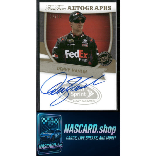 2012 Press Pass Fanfare #FF-DH Denny Hamlin Autographs Gold #/15 - NASCARD.shop