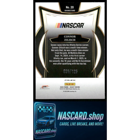 2025 Panini Select #20 Connor Zilisch Red Prizms #/125