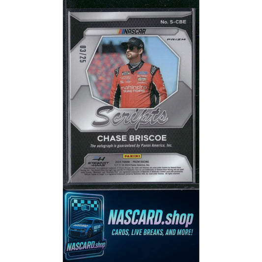 2024 Panini Prizm #S-CBE Chase Briscoe Scripts Mojo #/25 - NASCARD.shop