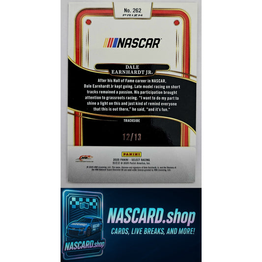 2025 Select Trackside #262 Dale Earnhardt Jr. Power Plaid Gold Prizms #/13 - NASCARD.shop