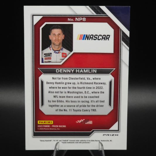 2023 Panini Prizm - National Pride Denny Hamlin #NP8 White Sparkle Prizm