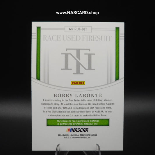 2024 Panini National Treasures Race Used Firesuit Bobby Labonte /99