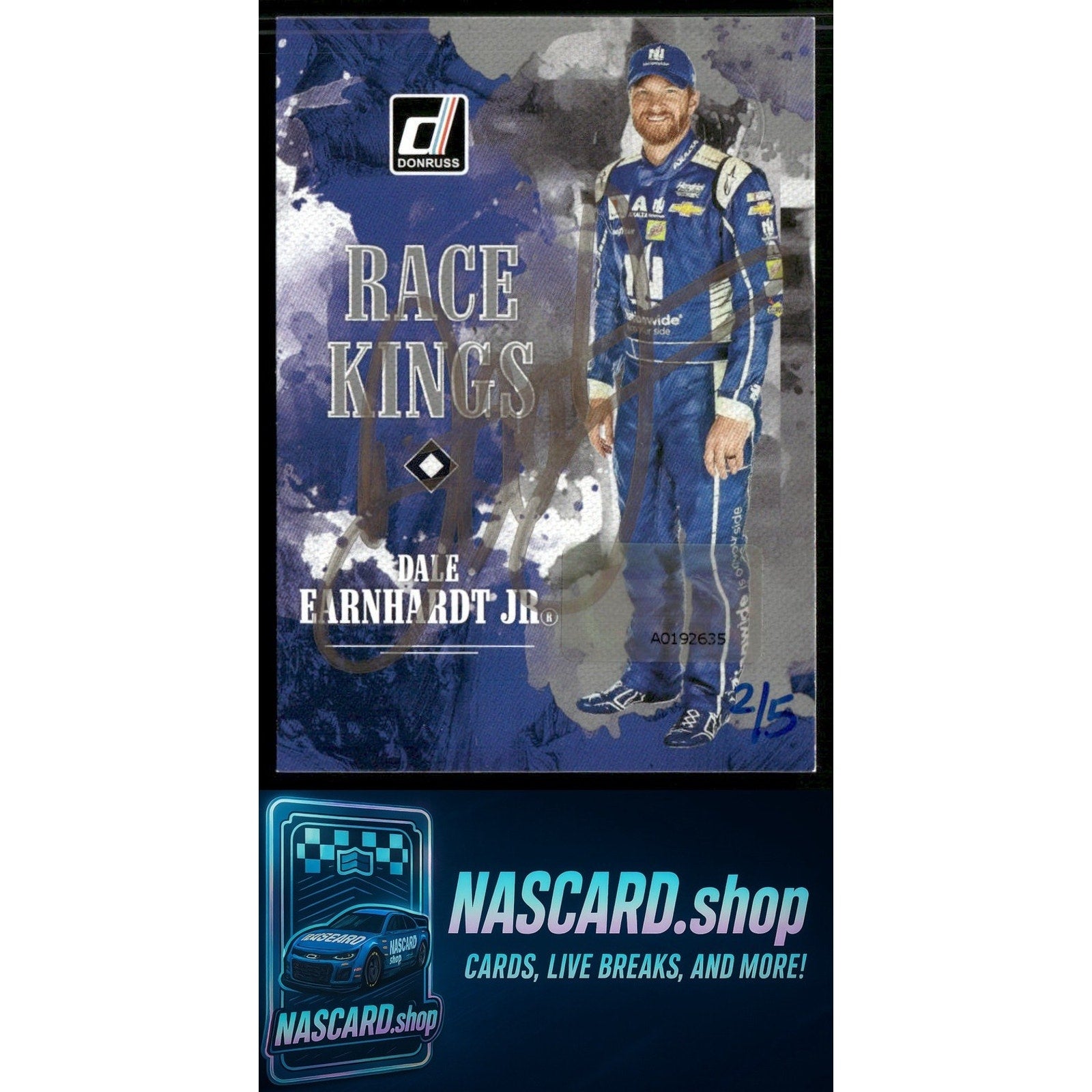 2019 Donruss #8 Dale Earnhardt Jr Race Kings Buy Back Autograph #/5 - NASCARD.shop