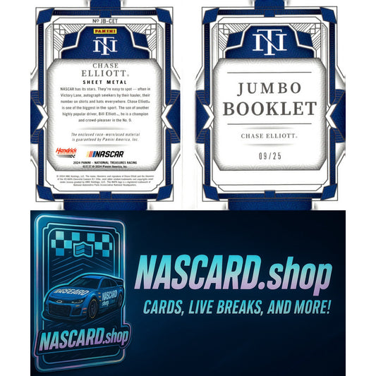 2024 Panini National Treasures Chase Elliott Jumbo Booklet Sheet Metal #/25