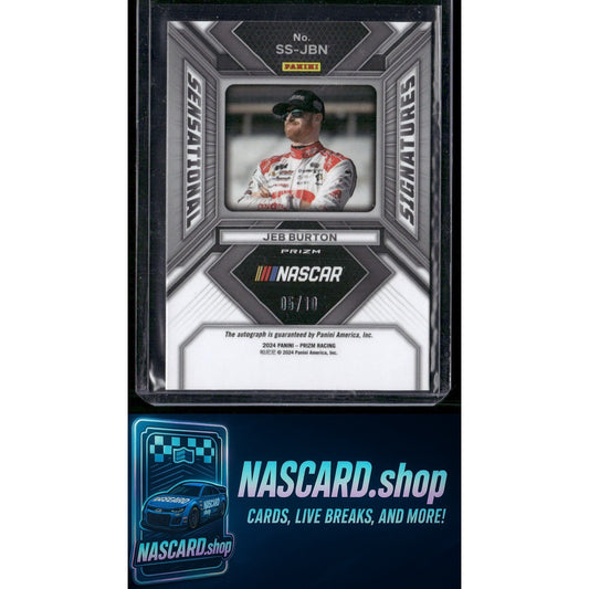 2024 Panini Prizm #SS-JBN Jeb Burton Sensational Signatures Gold #/10 - NASCARD.shop