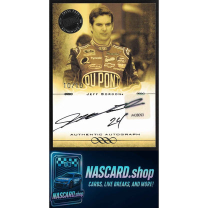 2008 Press Pass Legends Jeff Gordon #24 Autographs Black Inscriptions #10/10