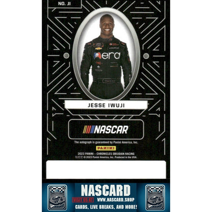2023 Panini Chronicles - Obsidian Signatures Jesse Iwuji #JI (AU, RC) - NASCARD.shop