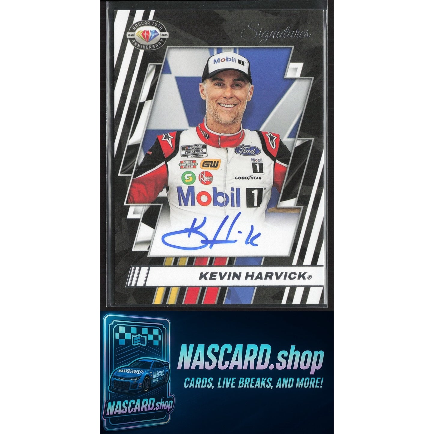 2023 Panini National Treasures Kevin Harvick NASCAR 75th Anniversary Signatures