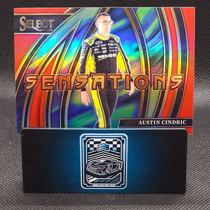 2024 Panini Select Racing Sensations Red Prizm #1 Austin Cindric 67/99 - NASCARD.shop