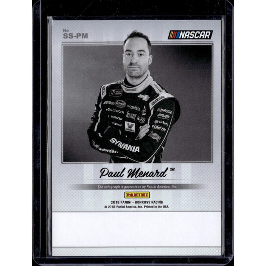 2018 Donruss #SS-PM Paul Menard Studio Signatures