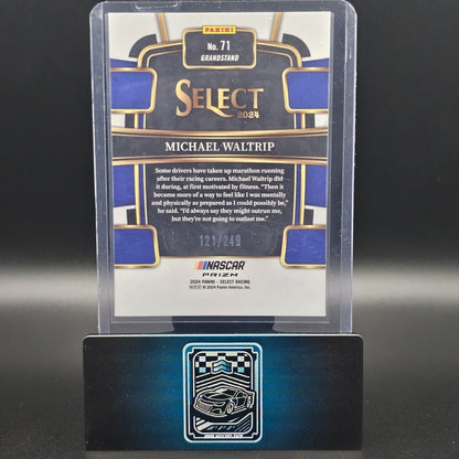 2024 Panini Select - Grandstand Red and Blue Prizm #71 Michael Waltrip /249 - NASCARD.shop