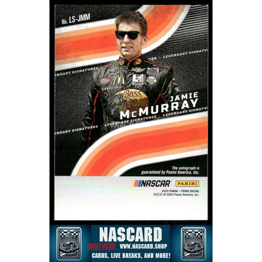 2023 Panini Prime #LS-JMM Jamie McMurray Legendary Signatures