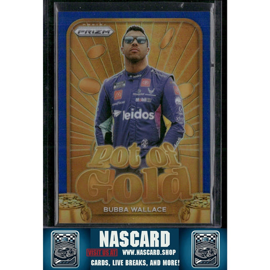 2024 Panini Prizm #25 Bubba Wallace Pot Of Gold Blue #/49