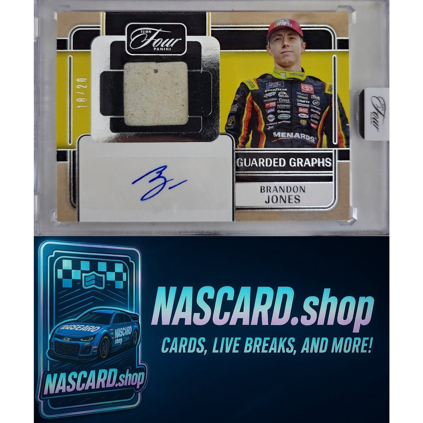 2025 Panini Turn Four #GG-BJN Brandon Jones Guarded Graphs #/20