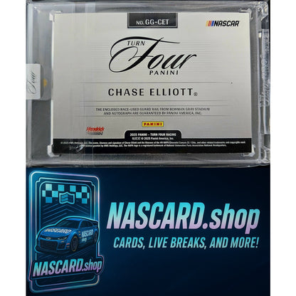 2025 Panini Turn Four #GG-CET Chase Elliott Guarded Graphs Red #/10
