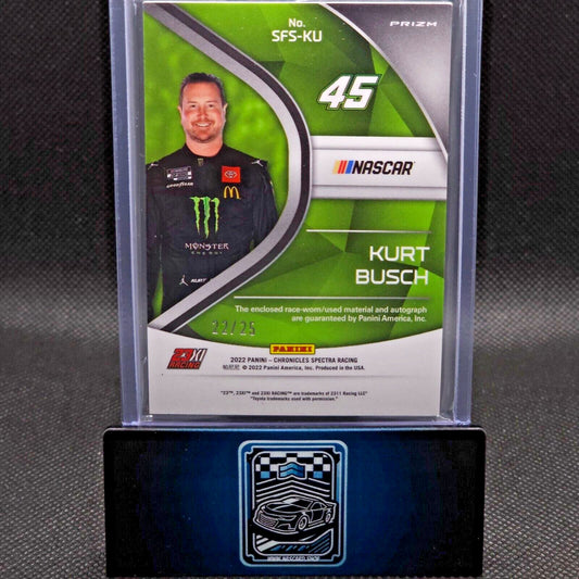 2022 Panini Chronicles Spectra Firesuit Signatures #SFS-KU Kurt Busch 22/25