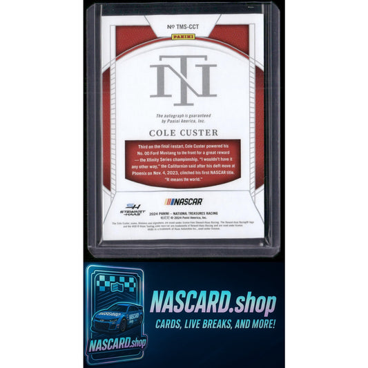 2024 Panini National Treasures Cole Custer Treasured Moments Holo Silver #/25