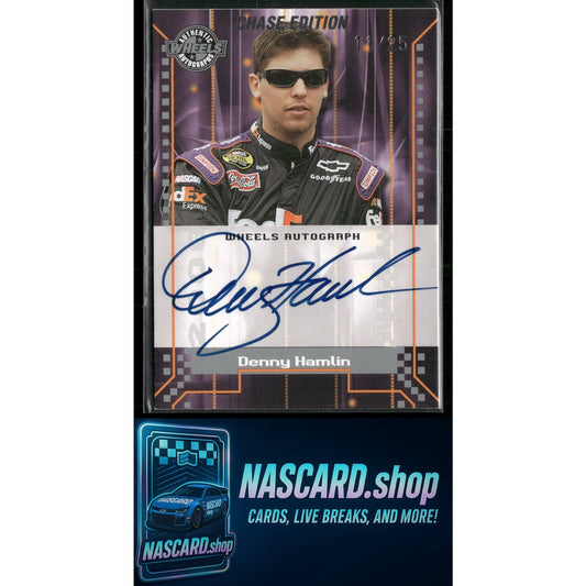 2008 Wheels High Gear Denny Hamlin Wheels Autographs Chase Edition #11/25 - NASCARD.shop