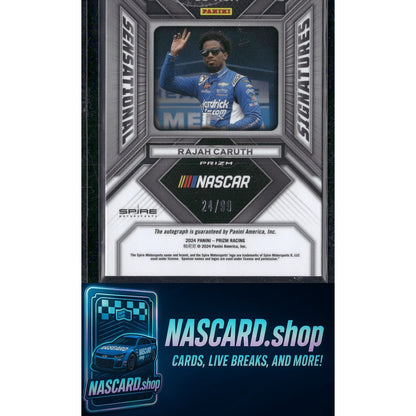 2024 Panini Prizm #SS-RCH Rajah Caruth Sensational Signatures Red #/99 - NASCARD.shop