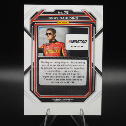 2023 Panini Prizm - Gray Gaulding #78 White Sparkle Prizm NASCARD.shop
