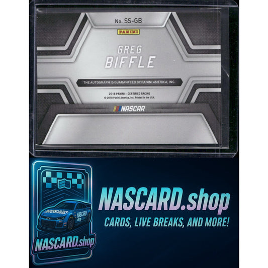 2018 Panini Certified #SS-GB Greg Biffle Signing Sessions #/199 - NASCARD.shop