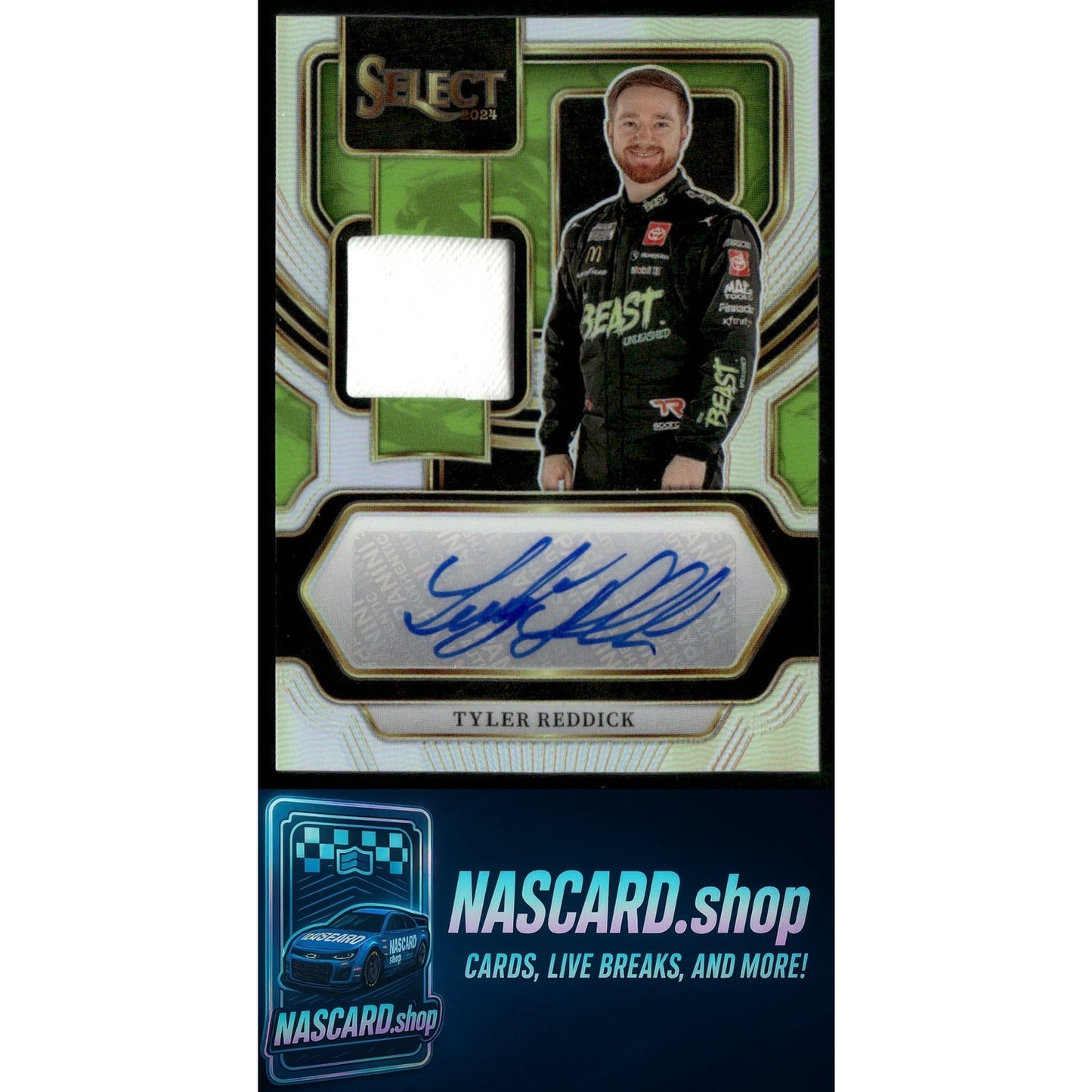 2024 Panini Select #AM-TRD Tyler Reddick Autographed Memorabilia #/99