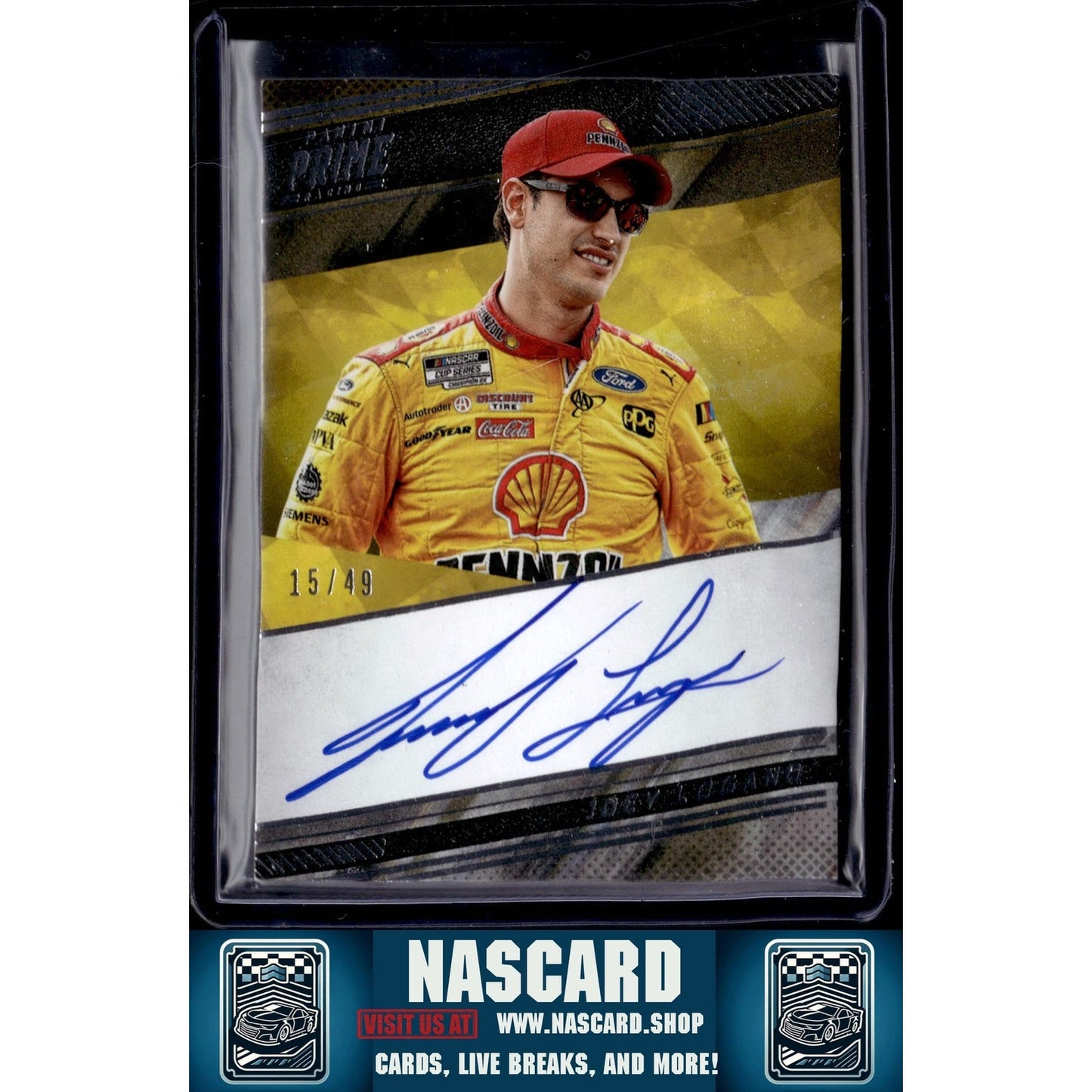 2023 Panini Prime #PS-JLO Joey Logano Prime Signatures - NASCARD.shop