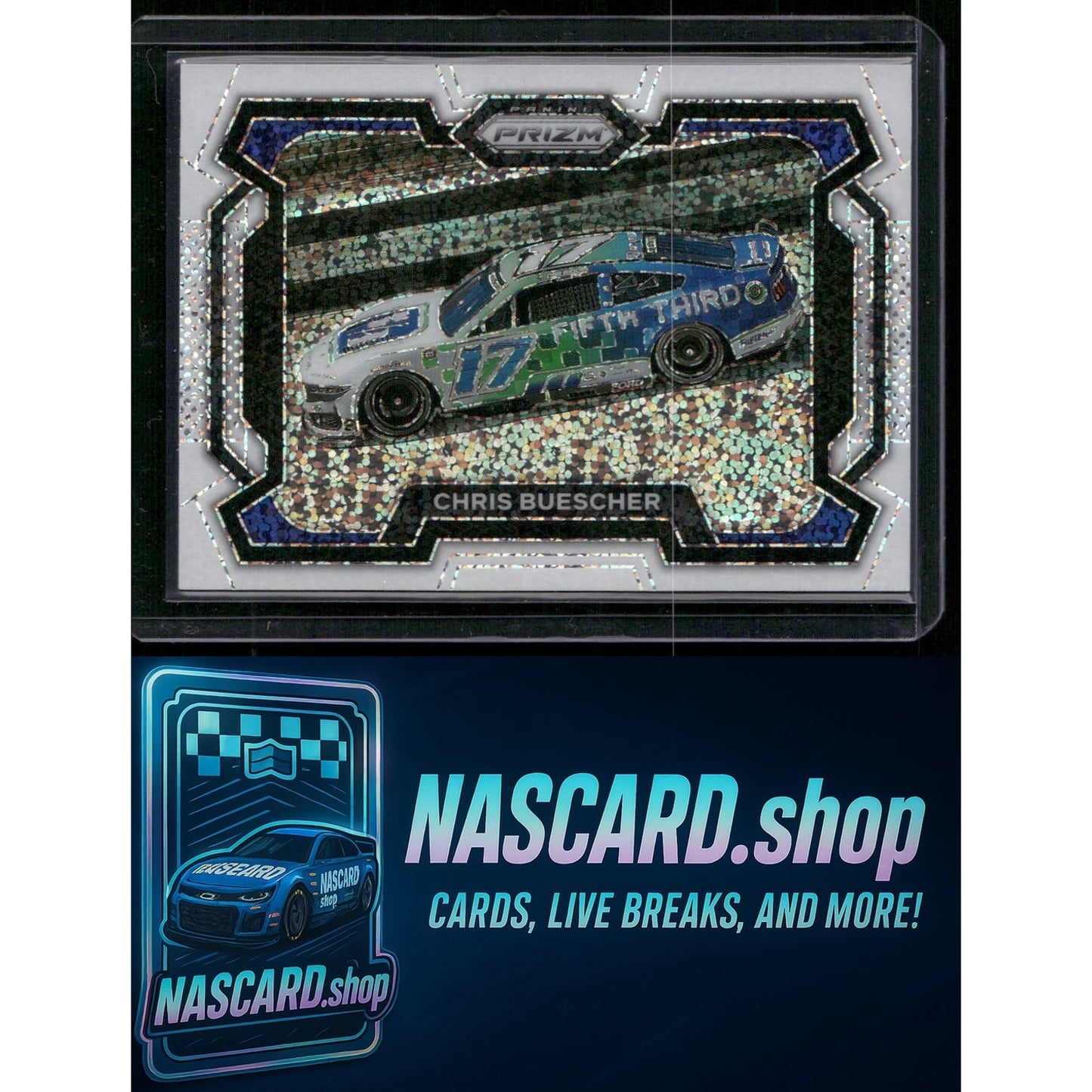 2024 Panini Prizm #79 Chris Buescher White Sparkle