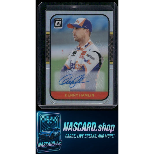2020 Donruss #24 Denny Hamlin Optic Signatures Holo #/99