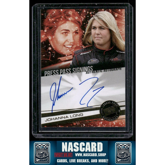 2014 Press Pass Signings Gold #PPS-JL Johanna Long 3/5
