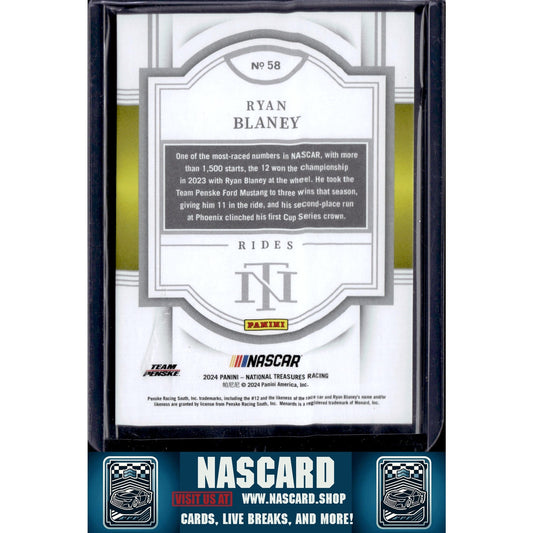 2024 Panini National Treasures #58 Ryan Blaney
