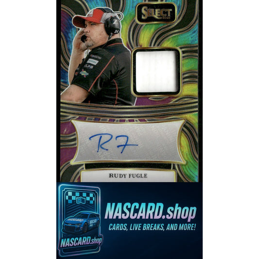 2025 Select Racing Rudy Fugle Autographed Memorabilia Tie-Dye Prizms #/25