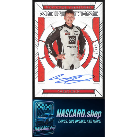 2023 Panini National Treasures #RS-CHM Corey Heim Rising Stars #/49