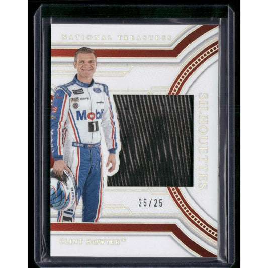 2024 Panini National Treasures Clint Bowyer Silhouettes Holo Silver #25/25 - NASCARD.shop