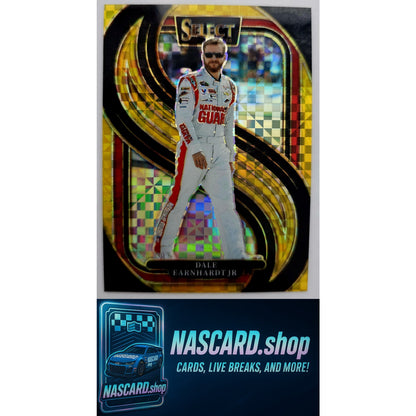 2025 Select Trackside #262 Dale Earnhardt Jr. Power Plaid Gold Prizms #/13 - NASCARD.shop