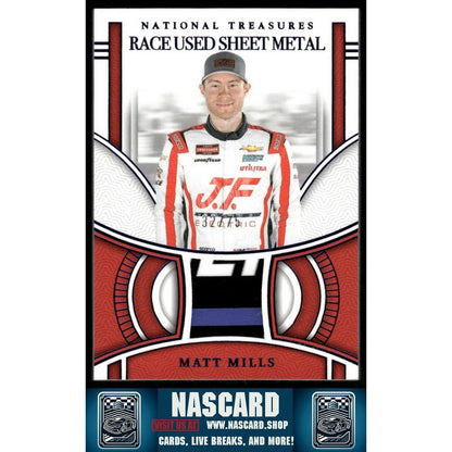 2024 National Treasures Race Used Sheet Metal Blue Matt Mills /75