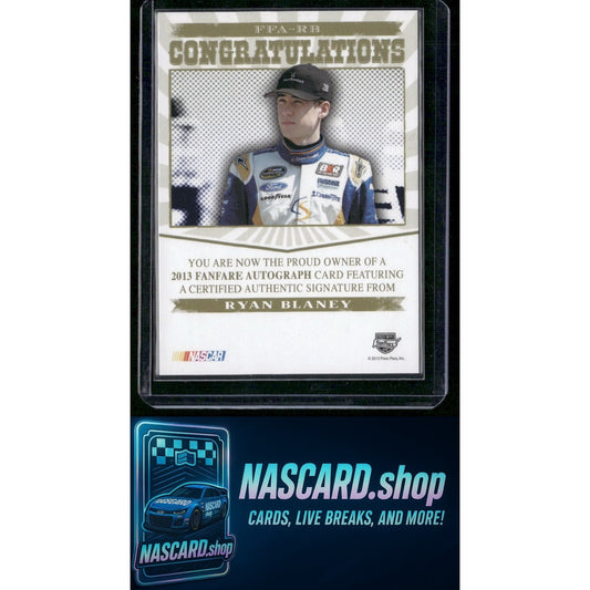 2013 Press Pass Fanfare #FFA-RB Ryan Blaney Autographs - Gold Series Logo #/125