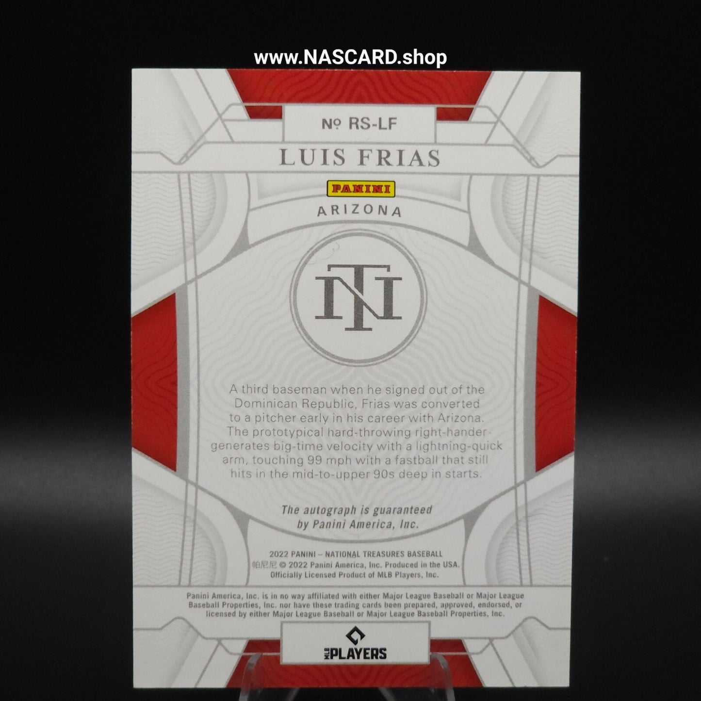 2022 National Treasures Rookie Signatures Holo Silver Luis Frias /10 (AU, RC)