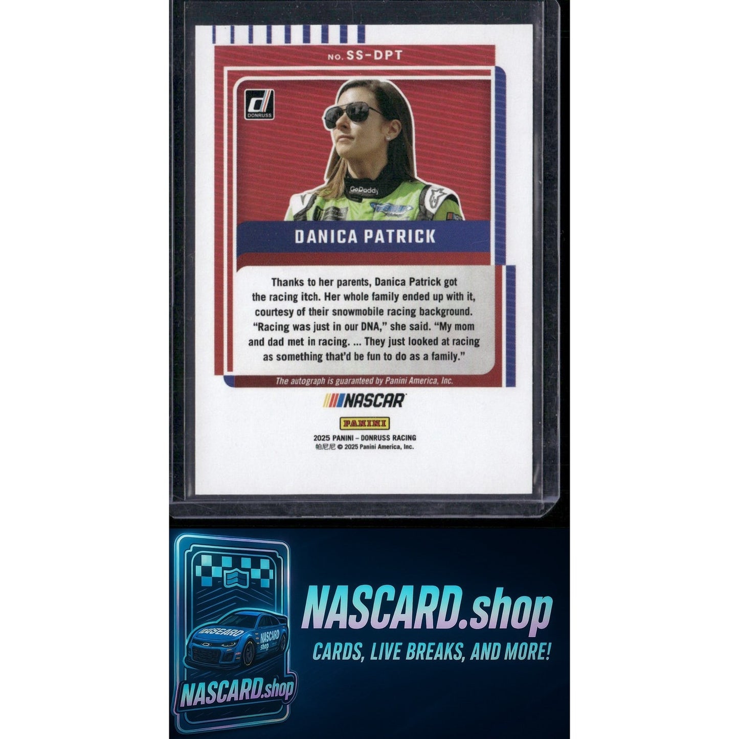 2025 Donruss #SS-DPT Danica Patrick Signature Series Red Xplosion #/49
