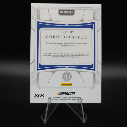 2023 Panini National Treasures Dual Race Used Firesuit Chris Buescher /99 NASCARD.shop