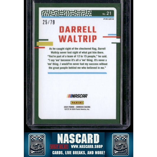 2024 Donruss #21 Darrell Waltrip Optic Pink Velocity #/79