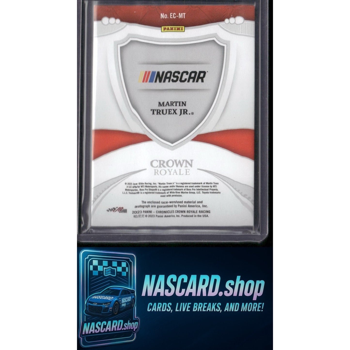 2023 Panini Chronicles Martin Truex Jr. Crown Royale Ecklar's Choice Red #/49 - NASCARD.shop