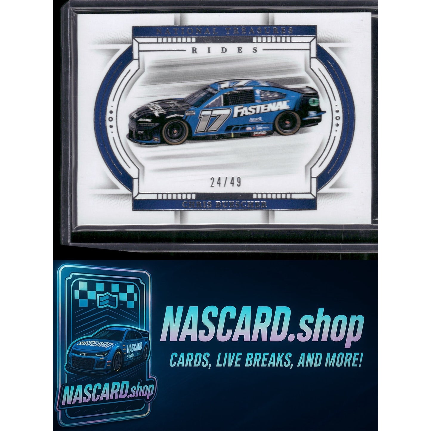 2024 Panini National Treasures #53 Chris Buescher #/49 - NASCARD.shop